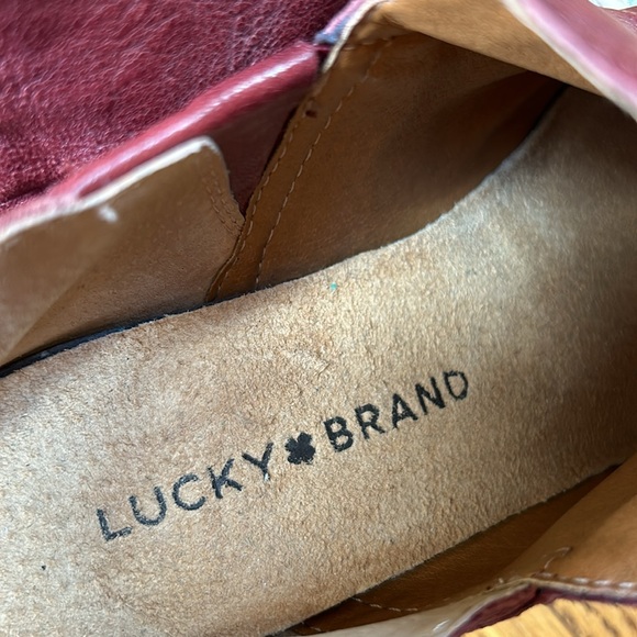 Lucky Brand maroon Fausst style leather booties. Size 6. Great condition. - Picture 4 of 11